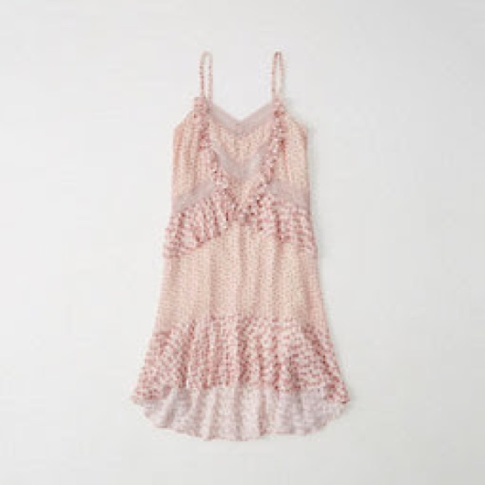 NWOT Blush Ruffle Midi Dress - Abercrombie (S)